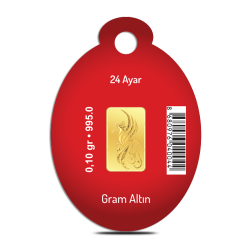 Nzp Gold Oval Blister -  Mini Goldbarren 0.10 Gramm (995 24 karat)